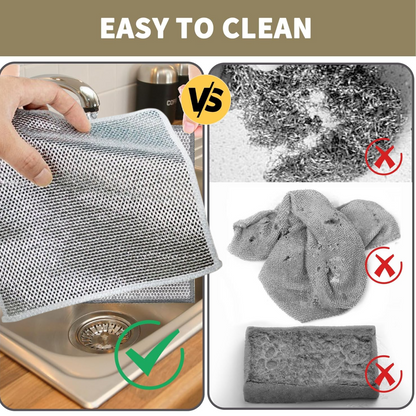 Close-up of the soft, absorbent microfiber side of the cleaning cloth.