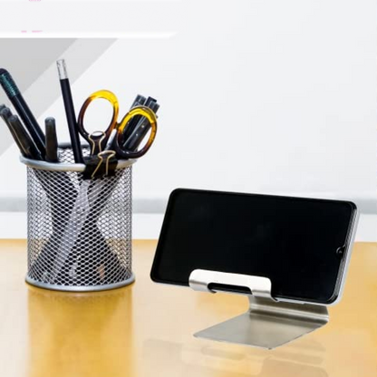 Close-up product image of mobile stand holder with steel frame
