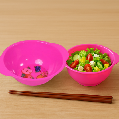 Versatile snack bowls holding fresh fruits and dry snacks.