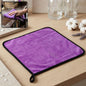 Purple microfiber cleaning cloth towel 40x40cm folded
