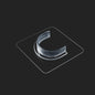 Transparent invisible adhesive curtain rod holder for easy wall mounting