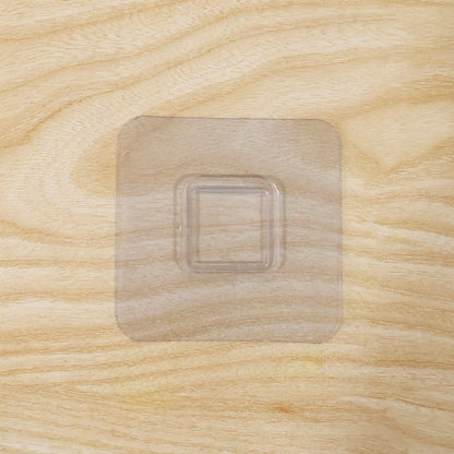 Snap-on wall hook base with clear design