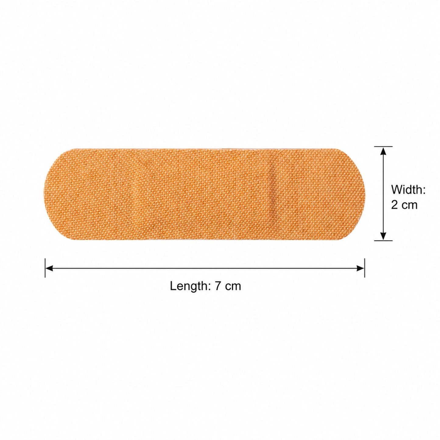 Size guide for adhesive bandage strips