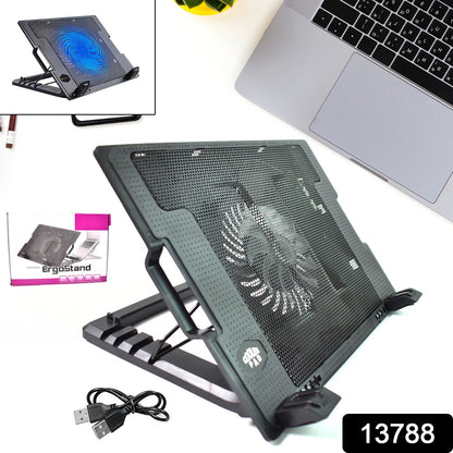 Ergonomic laptop cooling pad featuring a metal mesh surface for optimal airflow.
