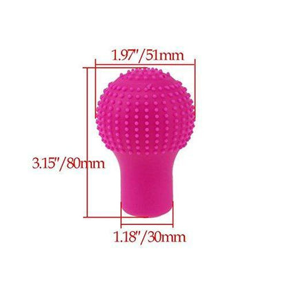 Car gear shift knob protected by the universal silicone cover.