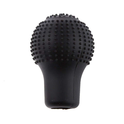 Demonstration of easy installation for the silicone gear shift knob cover.