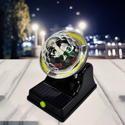 USB charge option for the solar multifunction party disco light