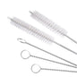 Stainless steel straw cleaning brush, 23cm long, for reusable straws.