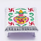 Handcrafted Aluminium Foil Bajot for pooja, featuring intricate traditional designs.