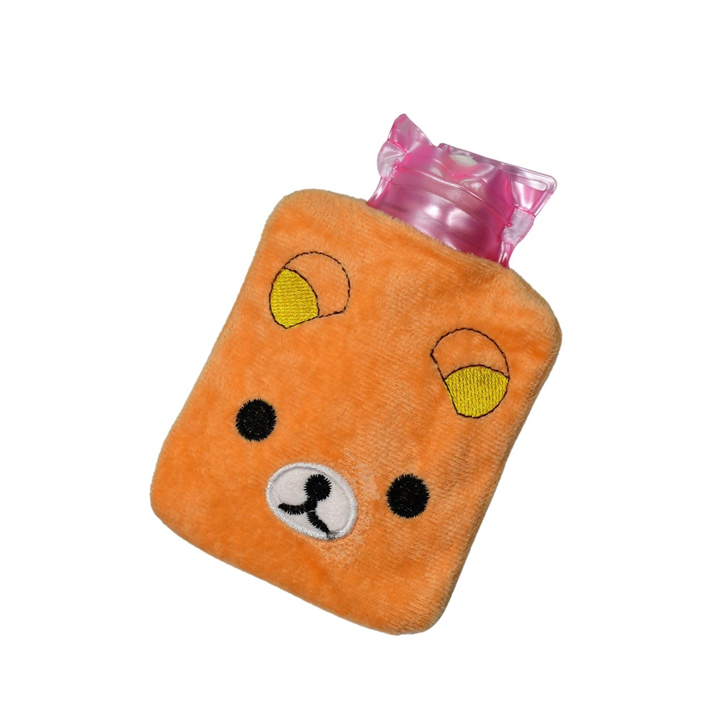Orange hot water bag with panda print, safe for use health & personal care