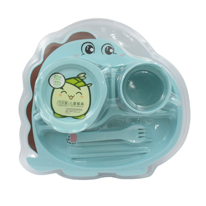 A happy toddler enjoying a meal with the easy-to-use baby feeding set, promoting self-feeding.