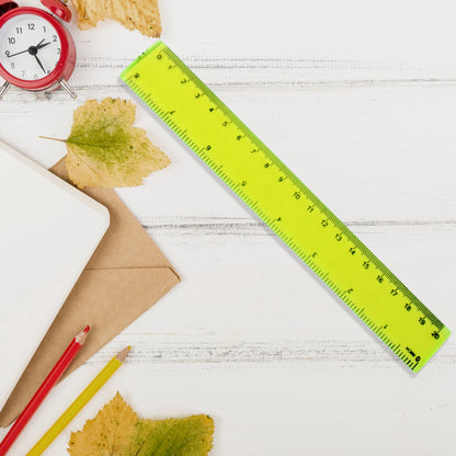 Complete 4-piece geometry set with protractor and plastic rulers