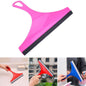 A vibrant pink car mirror wiper with a black rubber blade is shown, alongside three smaller in-use images of similar wipers.