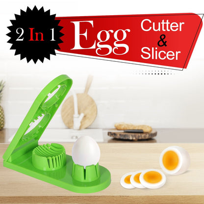 A user demonstrating the quick and easy slicing action of the Quickslice egg slicer.