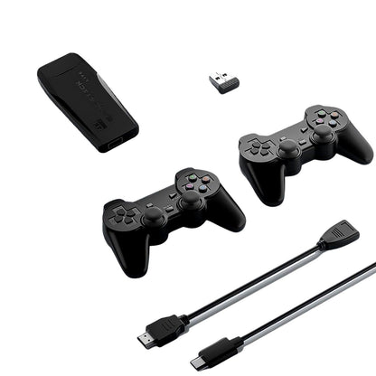Close-up of the ergonomic wireless game controller with arcade-style 3D rocker.