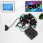 3-meter multi-color LED string lights illuminating a festive home decor setup.