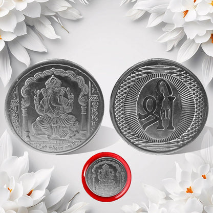 Close-up of the Decorative Ganesh Coin, showcasing intricate Lord Ganesha design.