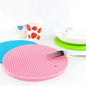 Silicone hot mat in a kitchen setting, protecting a countertop from a hot pot.