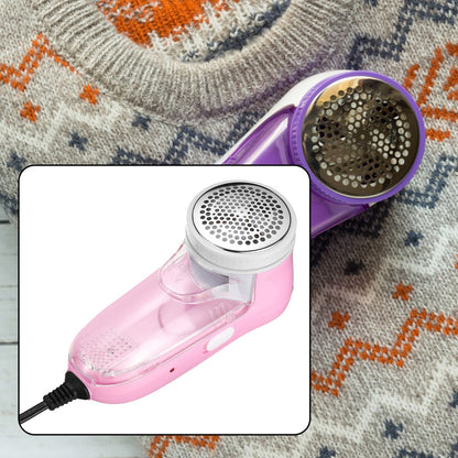 Corded lint remover with an ergonomic handle, ready to refresh woolen garments.