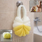 Dual color soft mesh bath loofah in storage tin box
