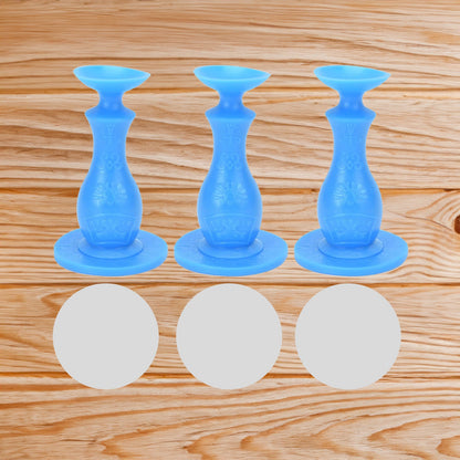 Side view of the durable rubber washer door stopper with its suction cup.