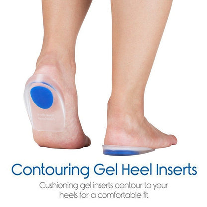 Ergonomic heel cups designed for optimal comfort and pain management.