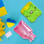 Green Kitty Hot Water Bag with its soft, cute cover for pain relief.