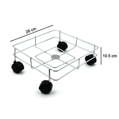 Modern stainless steel oil stand enhancing kitchen organization and tidiness.