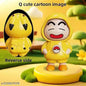 Shinchan Face Changing Keychain Cute Cartoon Key Ring with Three Expressions Anime Gift for Kids & Fans