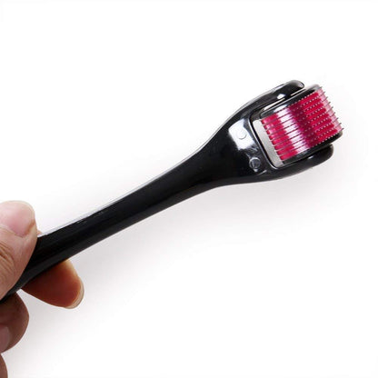 Derma roller with visible micro-needles, ready for enhanced skincare product absorption.