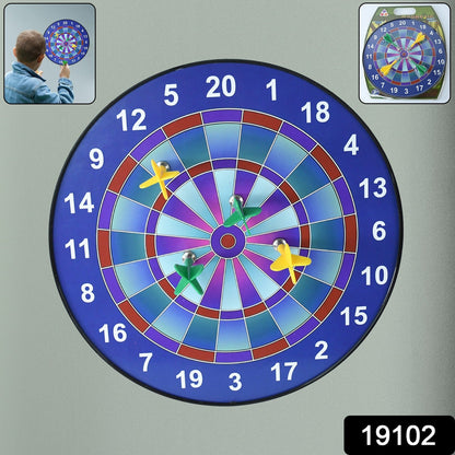 Fun dartboard set with bright target zones and magnetic darts