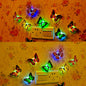Butterfly 3D Illusion Night Lamp emitting a soft multicolor LED light effect