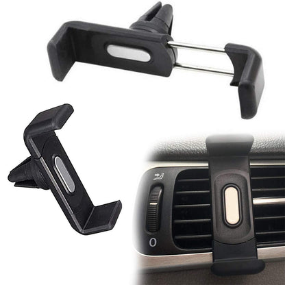 Car Air Vent Mount holding a smartphone, emphasizing stability while driving.