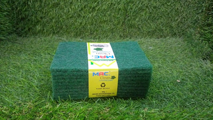 Aqua green cleaning scrub pads, showing the 10-piece bundle.