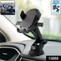 Car mobile holder with one-touch lock and suction mount on dashboard