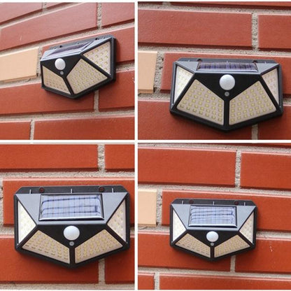 Three Solar Garden Lights installed along an Indian home's outdoor wall.