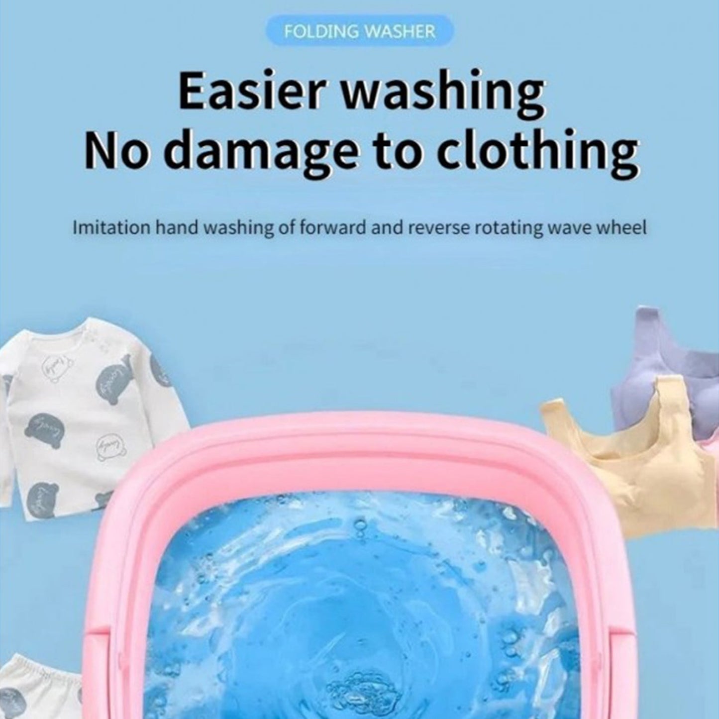 Compact and foldable washing machine, ideal for small Indian homes.