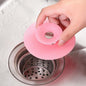 Durable silicone sink strainer and sealer cover with handle