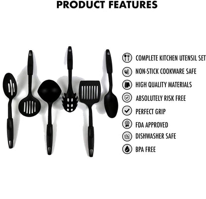 The full range of 6 non-stick cooking tools for Indian kitchens.