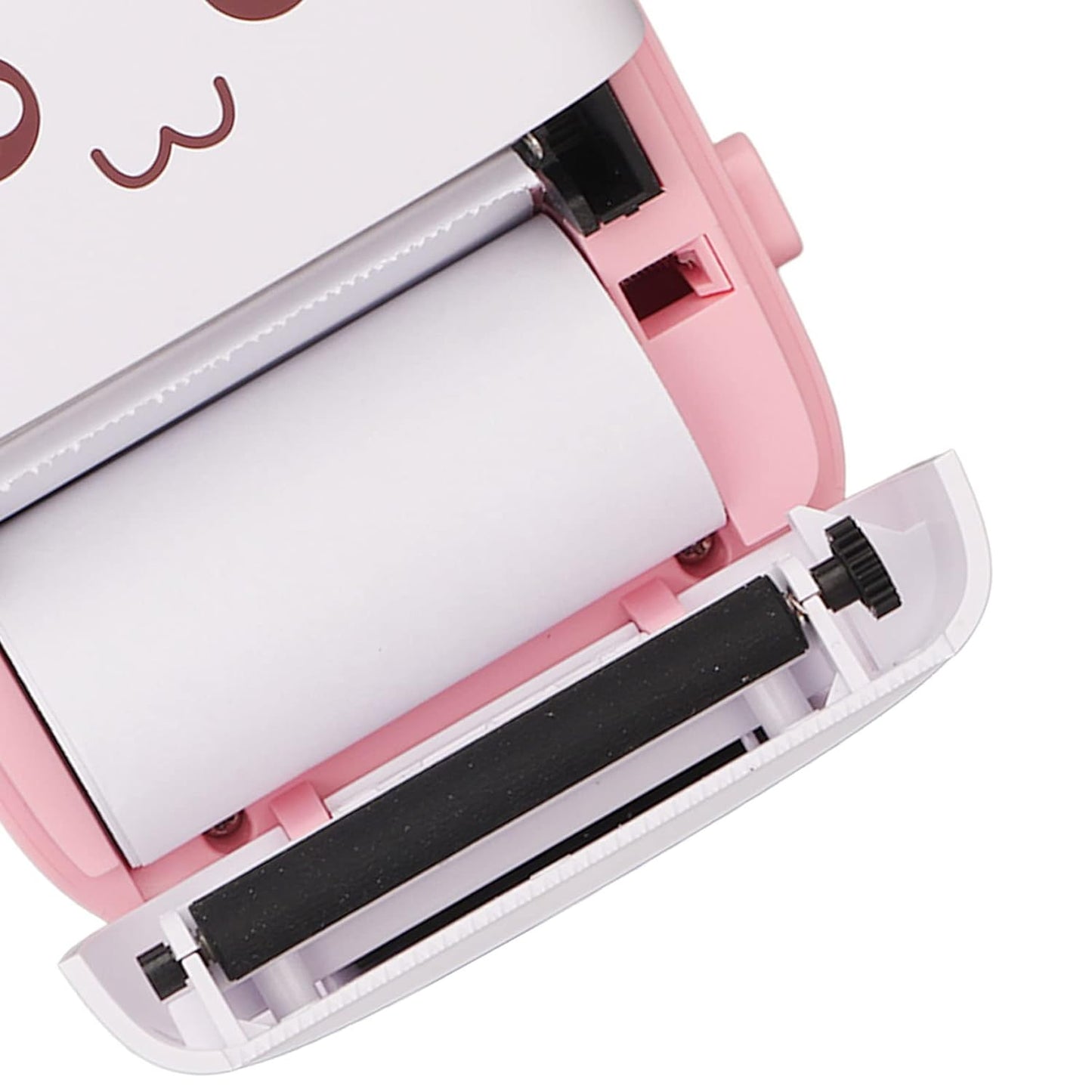 Comparison shot of the Pocket Mini Printer, demonstrating its small footprint ideal for on-the-go inkless printing.