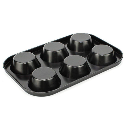 High-quality 6-cavity baking tray, ideal for oven safe bakeware.