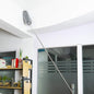 Microfiber duster with 100-inch extendable handle cleaning a high ceiling.
