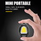 Poravar triangular camping flashlight with integrated lighter and multiple light modes.