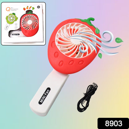 Vibrant coloured portable handheld mini fan ideal for personal use
