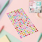 Sheet of multi-size self adhesive crystal stickers with various shapes.