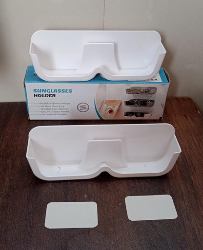 Clear design of the Sunglass Wall Organizer holding glasses, blending seamlessly with decor.