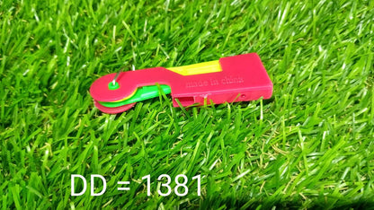 Detailed close-up of the automatic needle threader for precise threading.