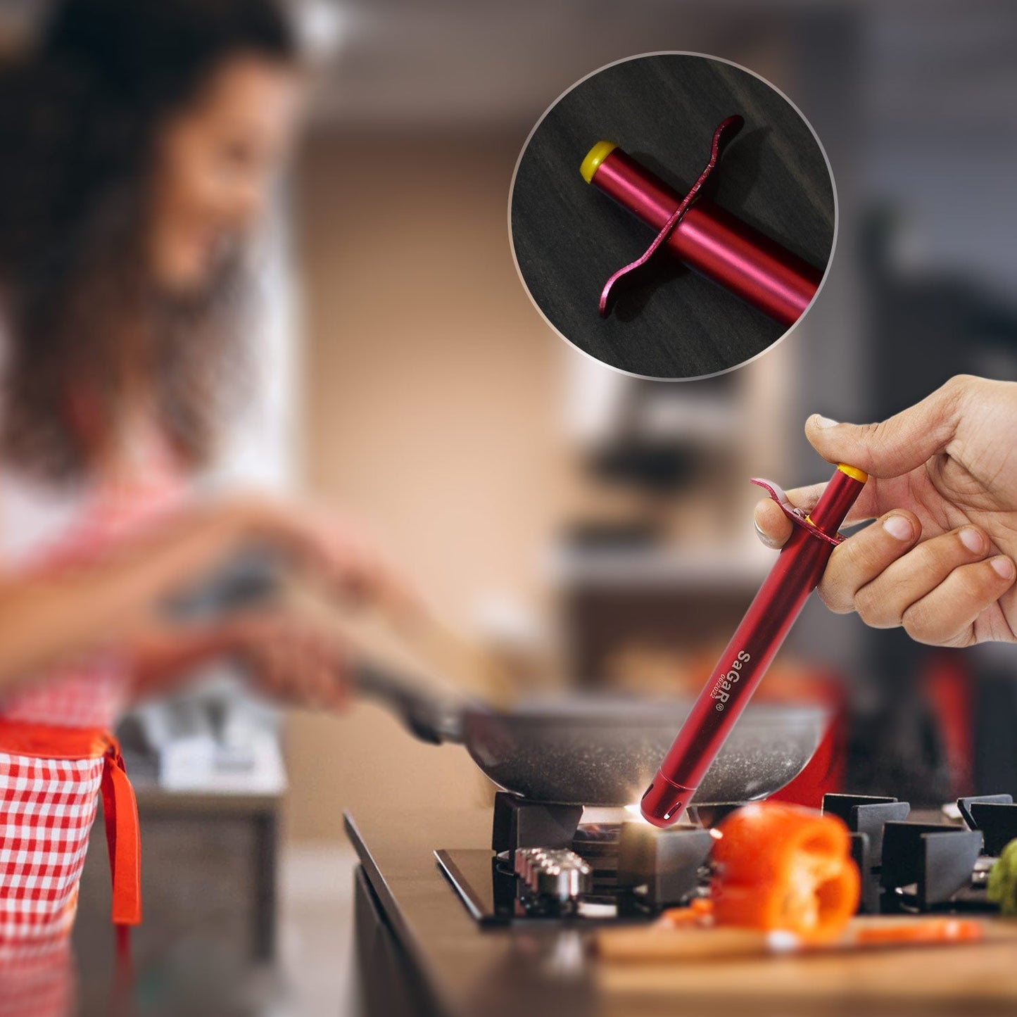 Long-lasting stainless steel gas lighter with piezo ignition for reliable sparks.