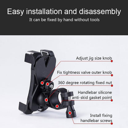 Durable bike phone mount designed for stable and secure mobile holding.