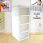 Organivo 4-layer stackable storage rack in a modern kitchen, neatly organizing produce.